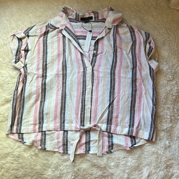 Sanctuary Tops - 👕NWT Sanct. Linen Stripe Top